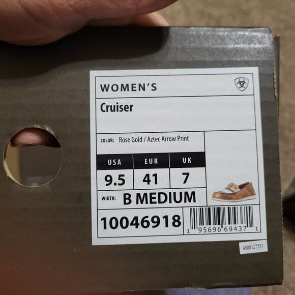 Womens Ariat Cruiser Rose Gold Aztec Arrow Print Cruiser Leather Loafer Size 9.5 - Picture 2 of 9